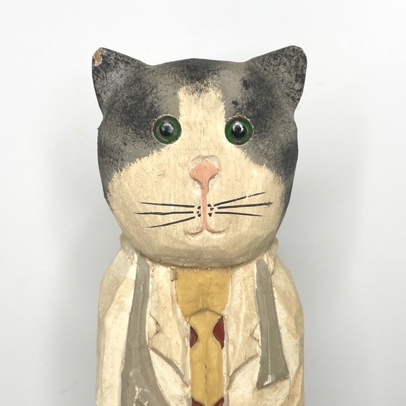 Vintage James Haddon Cat Sculpture Set of 2 - Picture 5 of 13